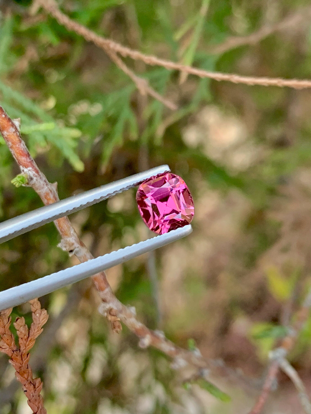1.75CT Pink Tourmaline Gemstone: Cushion Cut, Afghan Origin