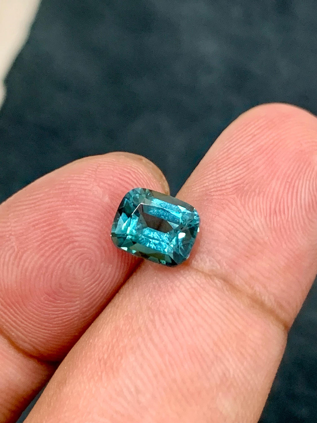 Neon Blue Tourmaline 1.80ct Cushion Cut From Afghanistan