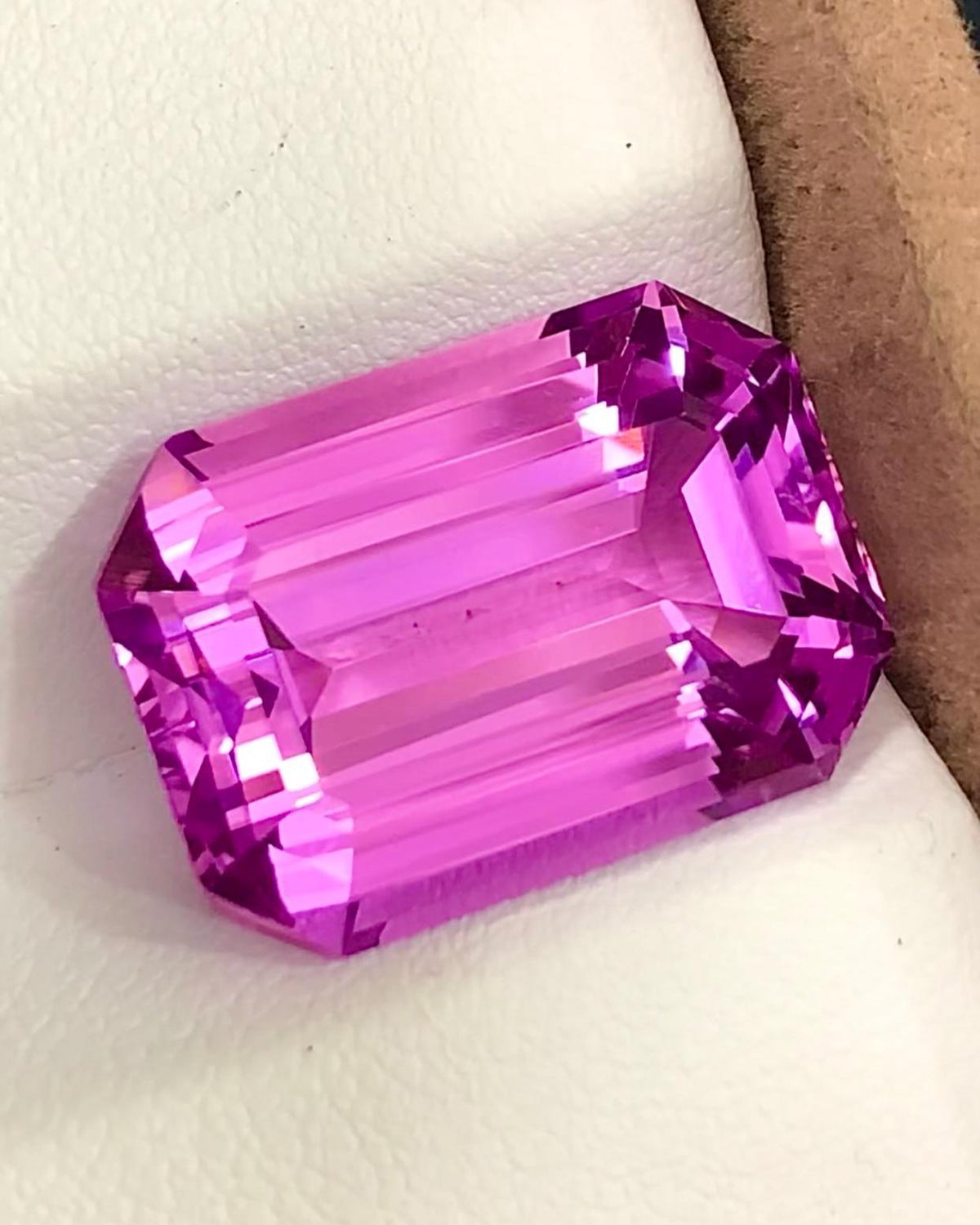 Pink Kunzite 29.60Carat Emerald Cut Loose Gemstone from Afghanistan