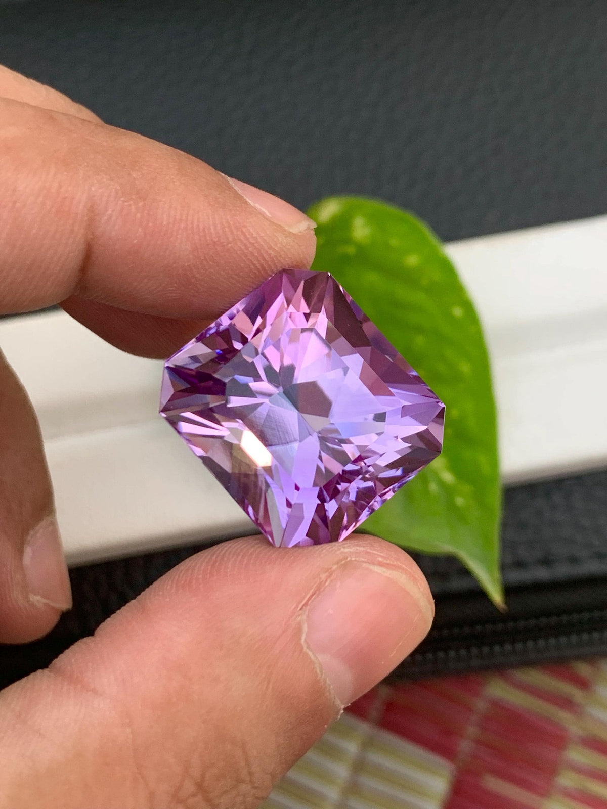 Fancy Precision Flower Cut Amethyst Loose Gemstone -41.80  Carats