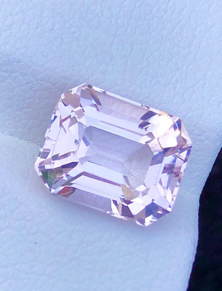 Pink Morganite 4.15ct Emerald Cut Loose Gemstone – Skardu Pakistan