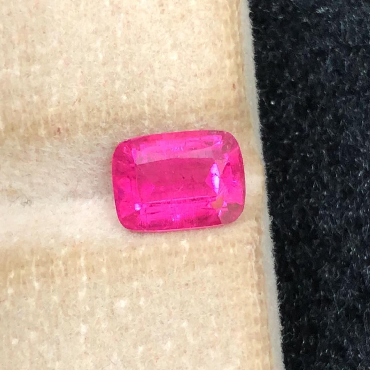 Pink Rubellite 1.10ct Cushion Cut Loose Gemstone from Afghanistan
