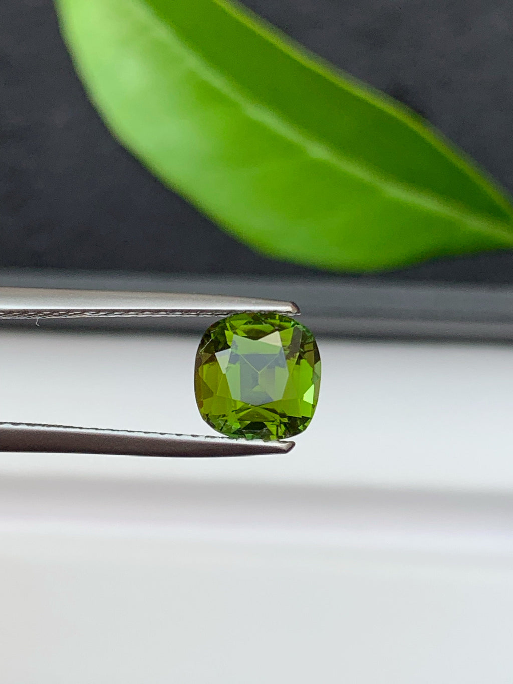 Cushion Cut Green Tourmaline Gemstone: 1.65 Carat, Jaba Mine