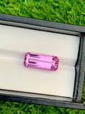 Emerald Cut Pink Kunzite Gemstone: 13.30 Carat, Afghanistan