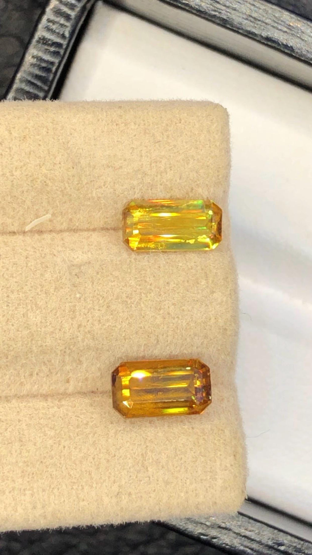 Natural Sphene Gemstone Pair: Emerald Cut, 2.00 CT, August Birthstone
