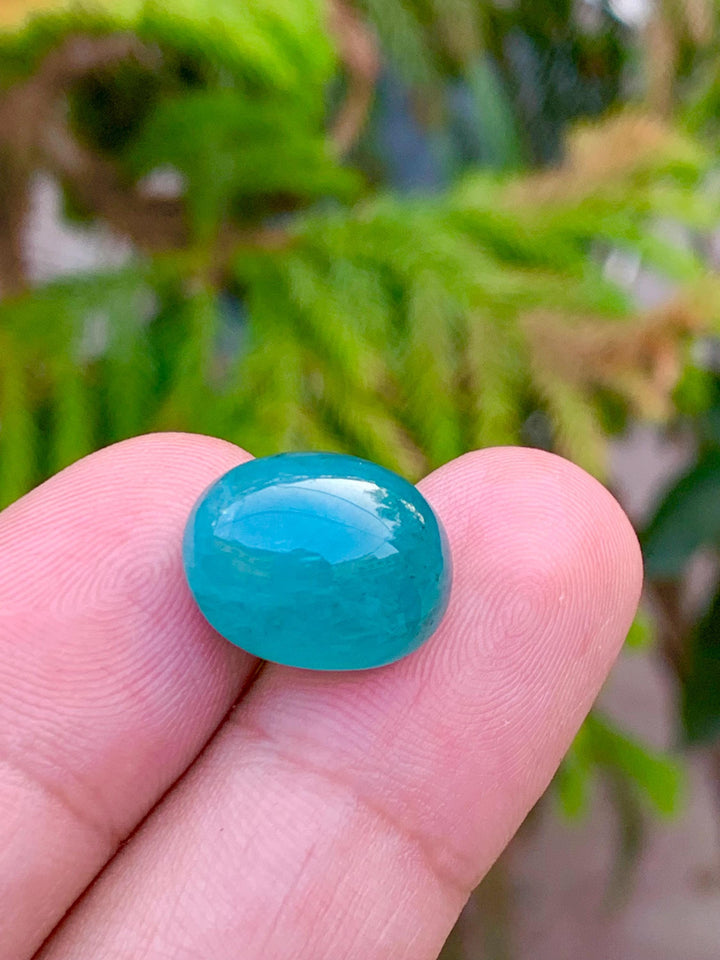 Grandidierite Gemstone Cabochon: Rare Bluish-Green Jewelry Stone, 13.15 CT