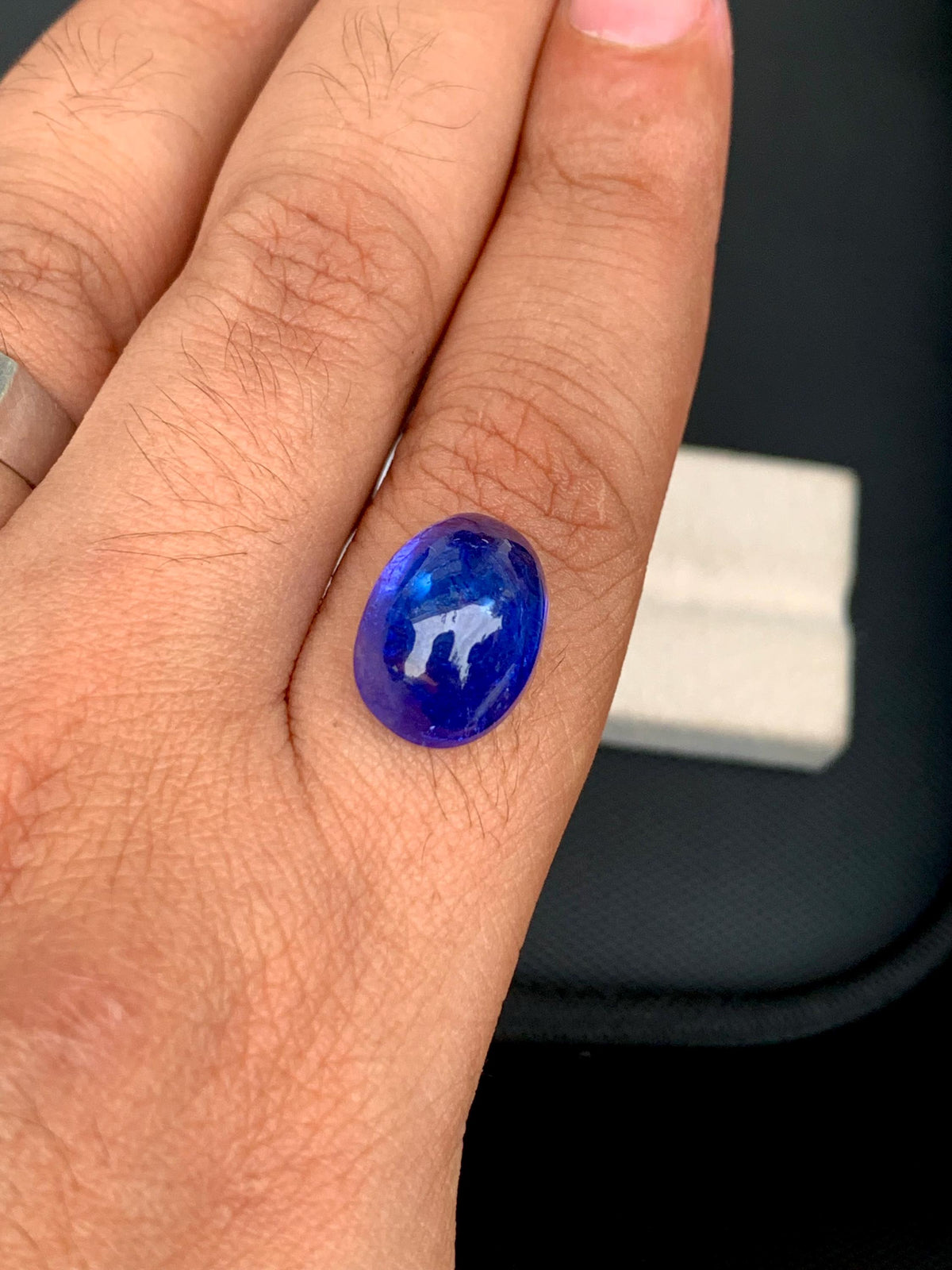AAA Tanzanite Cabochon: Loose December Birthstone, Jewelry Making (16.40 Carat)