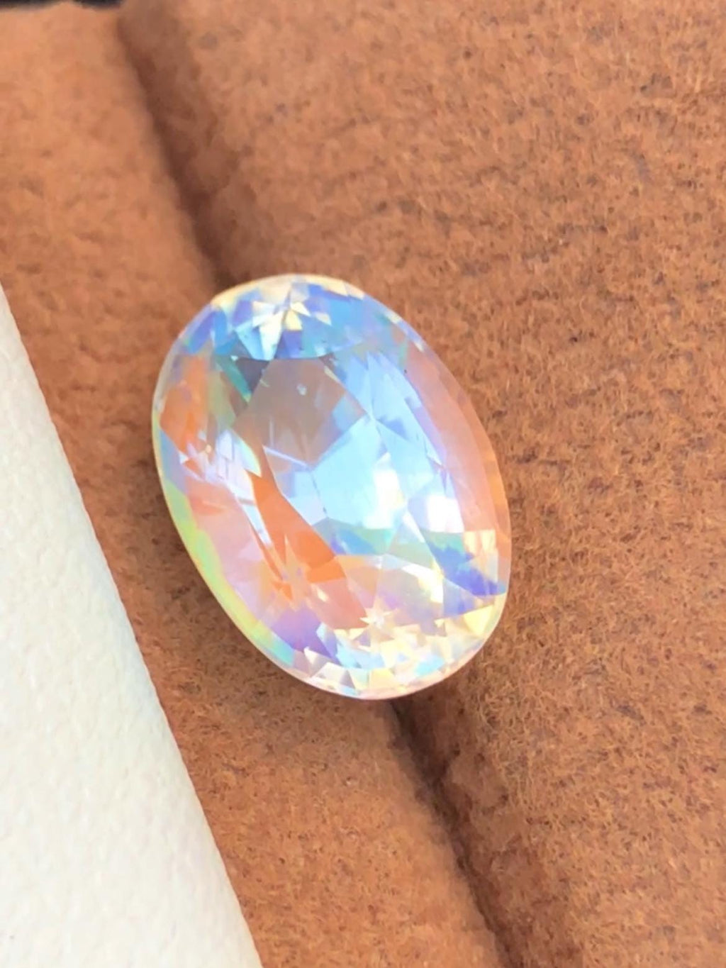 Rainbow Moonstone 3.72ct Oval Faceted Cut – Madagascar
