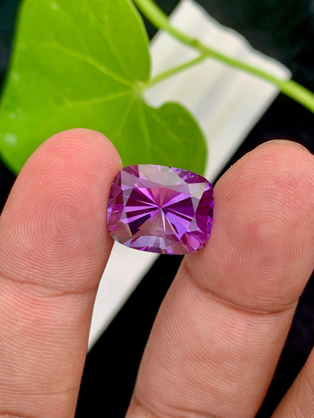 Cushion Cut Amethyst Gemstone: 9.05 CTS Royal Purple Quartz