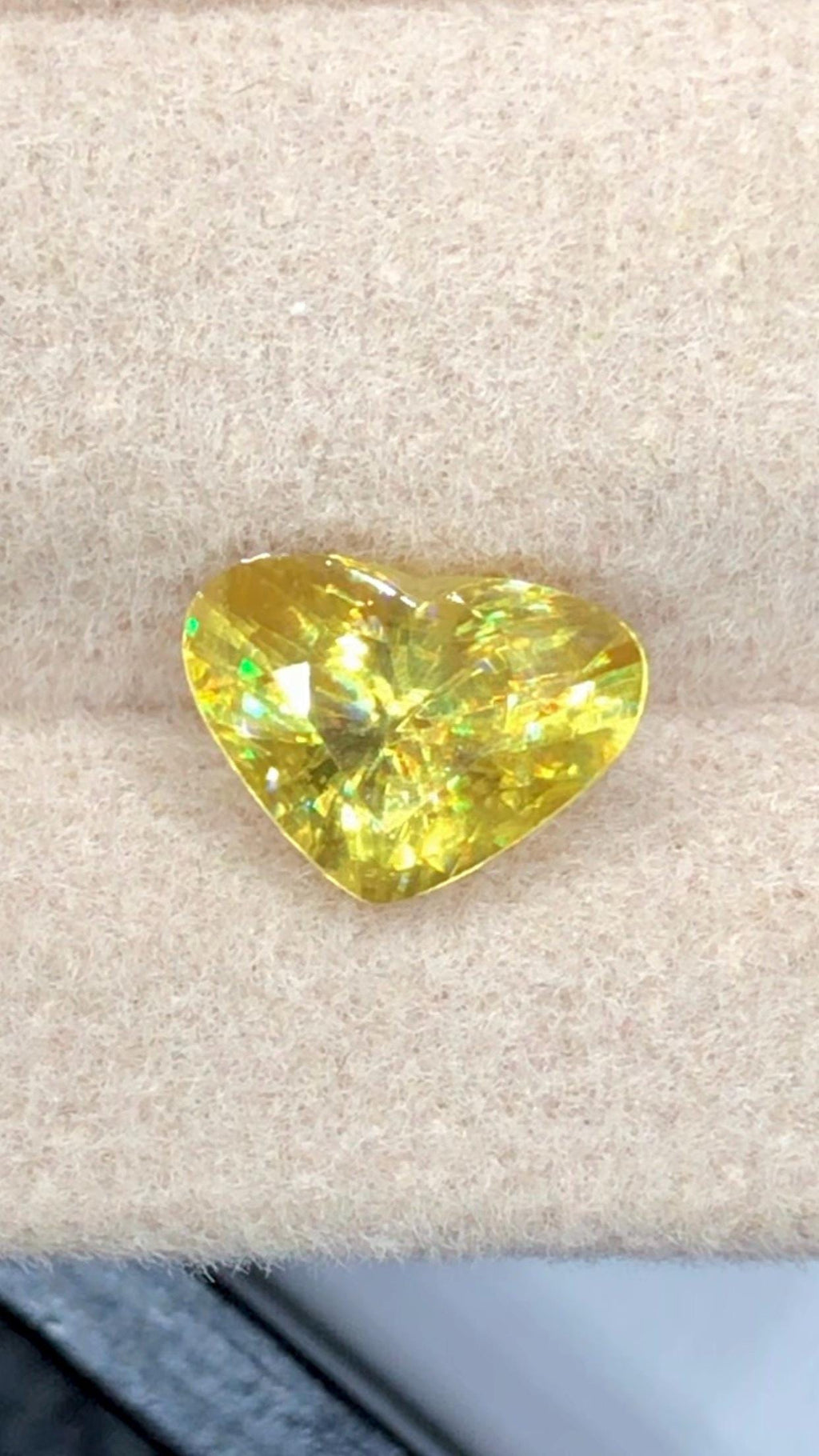 Heart Sphene Titanite Gemstone: Rare Faceted Loose Gem (1.45 CT)