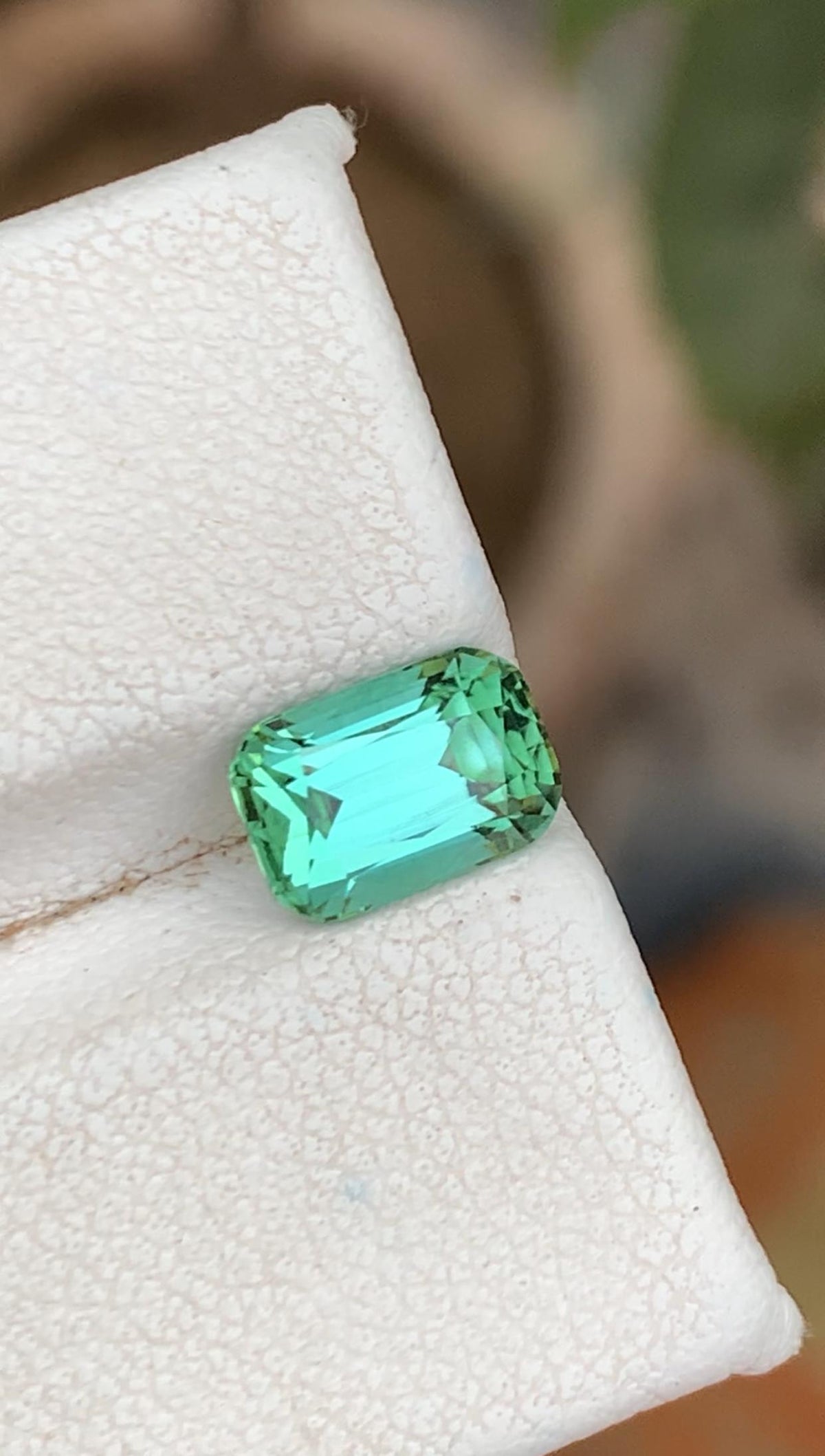 Blue Green Tourmaline 1.60ct Cushion Cut Loose Gemstone Afghanistan