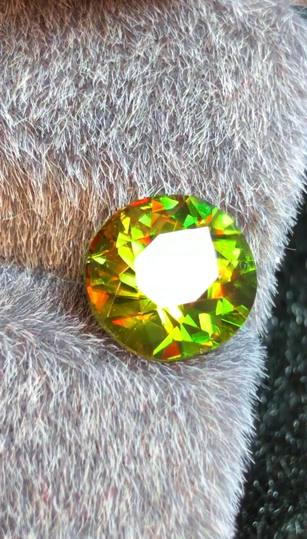 Green Sphene 2.35 ct Round Cut Green Gemstone from Skardu Pakistan