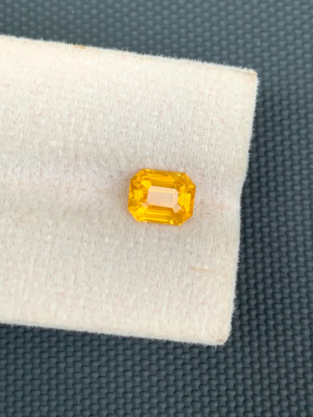 Natural Yellow Sapphire Gemstone: Ascher Cut, 2 CT, Jewelry Stone