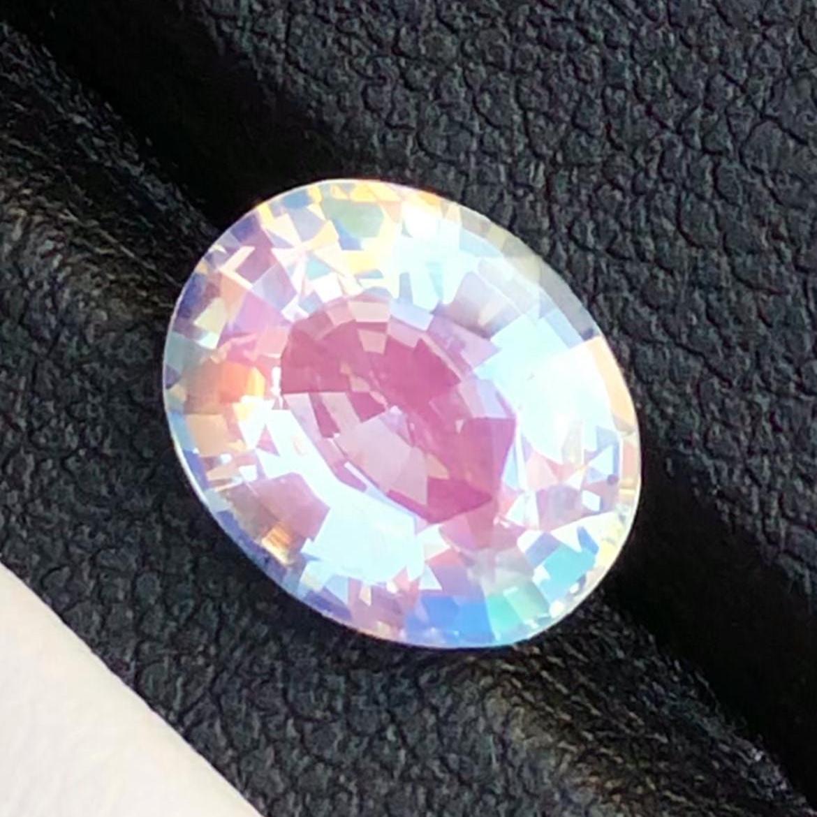 Rainbow Moonstone 2.90 Carat Oval Cut 10x8mm Gemstone from Madagascar
