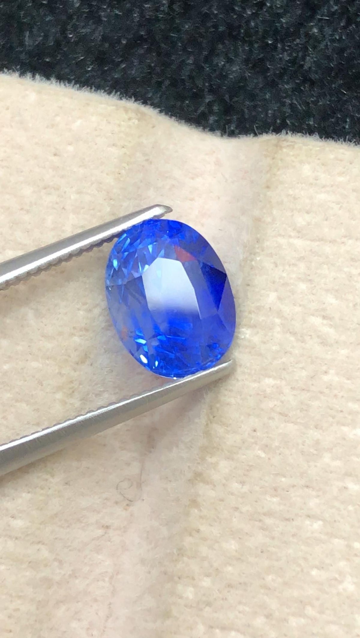 Blue Sapphire 3.06 Carat Oval Cut – Deep  Blue Gemstone 9x7x3.3mm