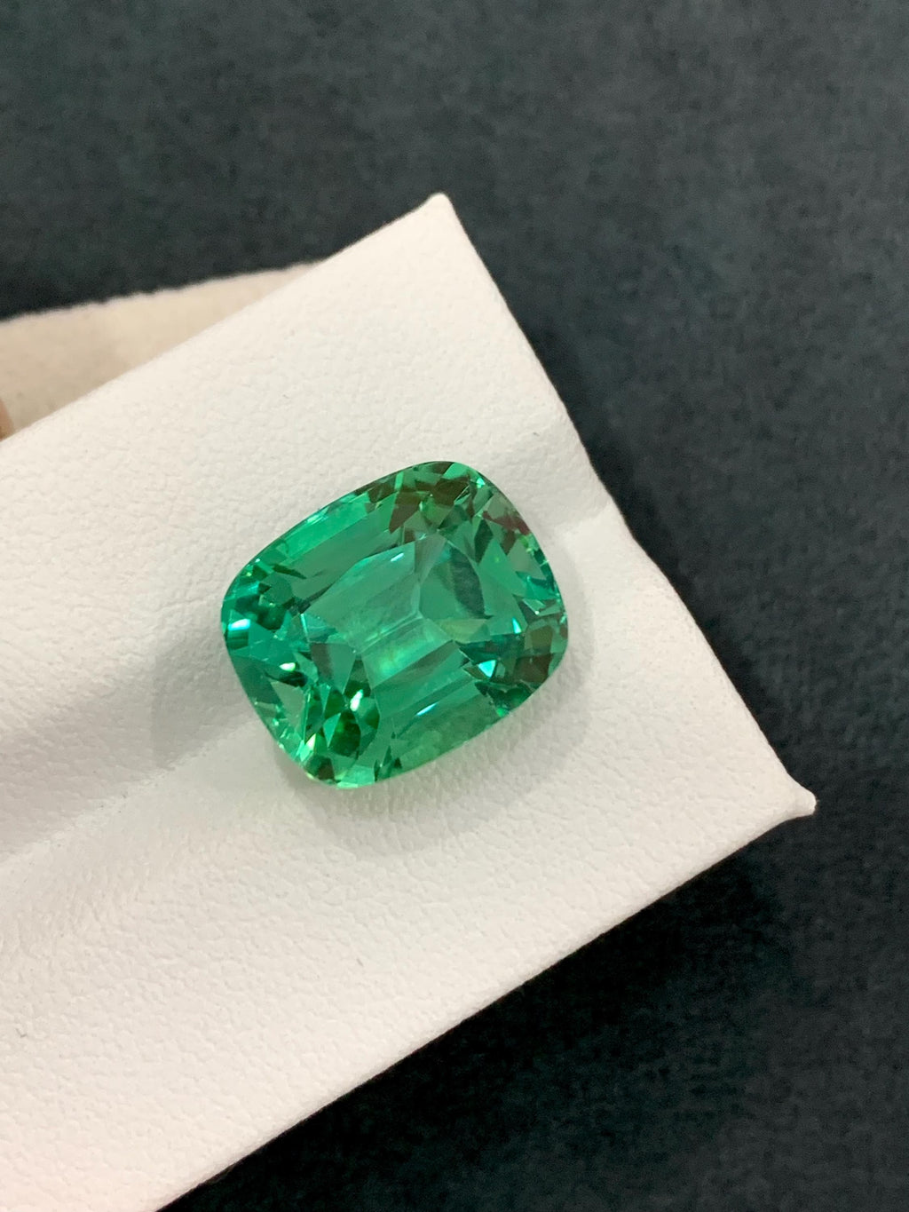 Hiddenite Green Kunzite Gemstone 13.00 Carat Cushion  from Afghanistan