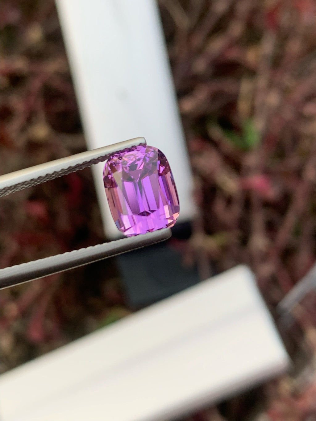 Pink Kunzite Gemstone: 4.95 CT Flawless Cushion Cut Stone