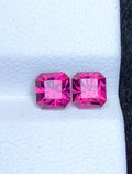 Malaya Garnet 1.30ct Pair Octagonal Radiant Cut Purple Pink Precision Matched Loose Gemstones