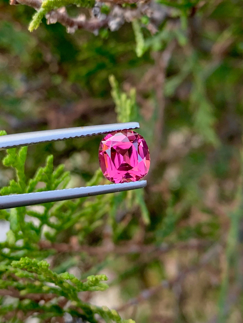 Pink Tourmaline Gemstone: 2.80 CT Faceted Cushion Cut, October Birthstone