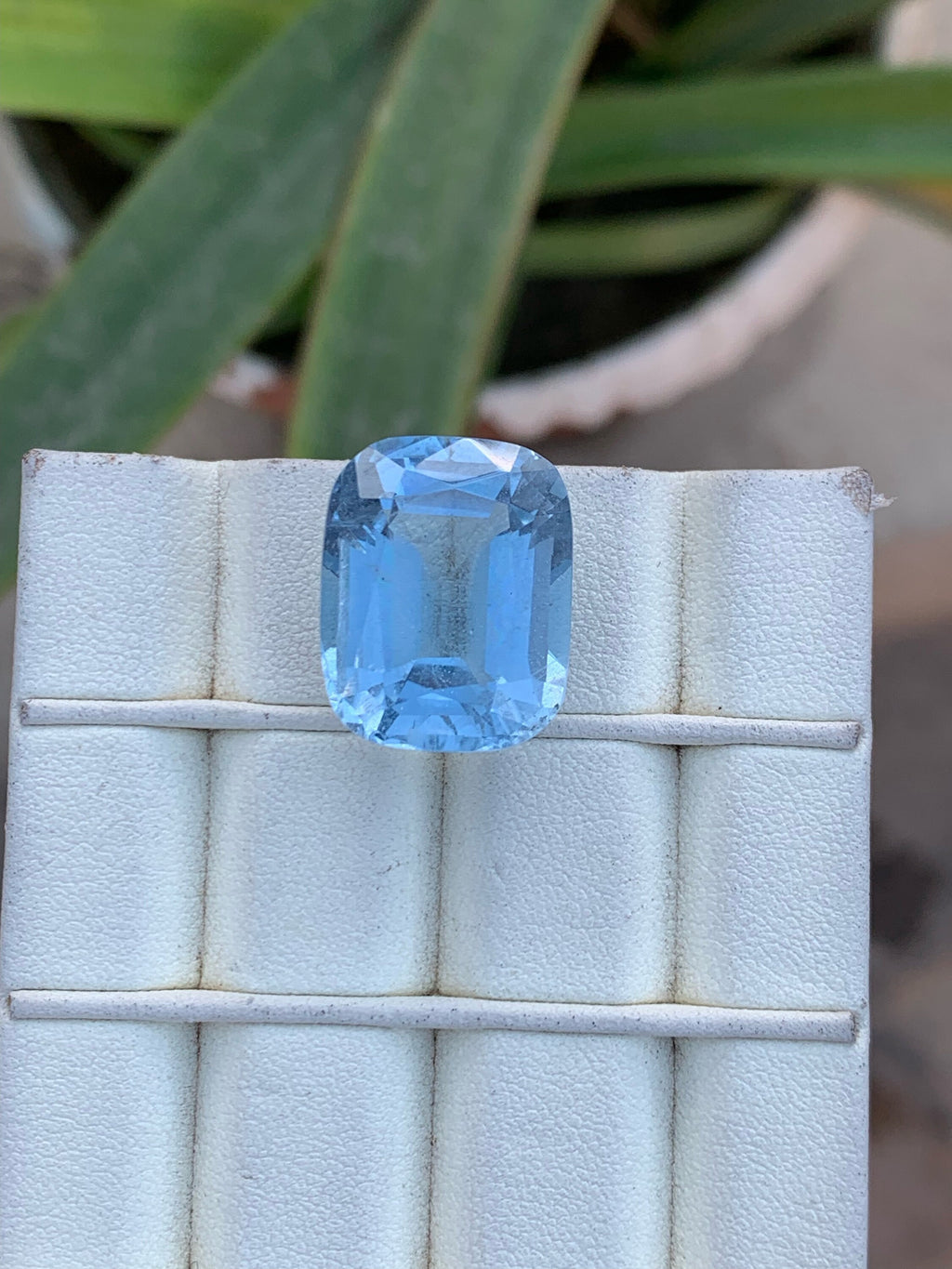 Cushion Cut Santa Maria Aquamarine Gemstone: 25.20 Carats, Pakistan Origin
