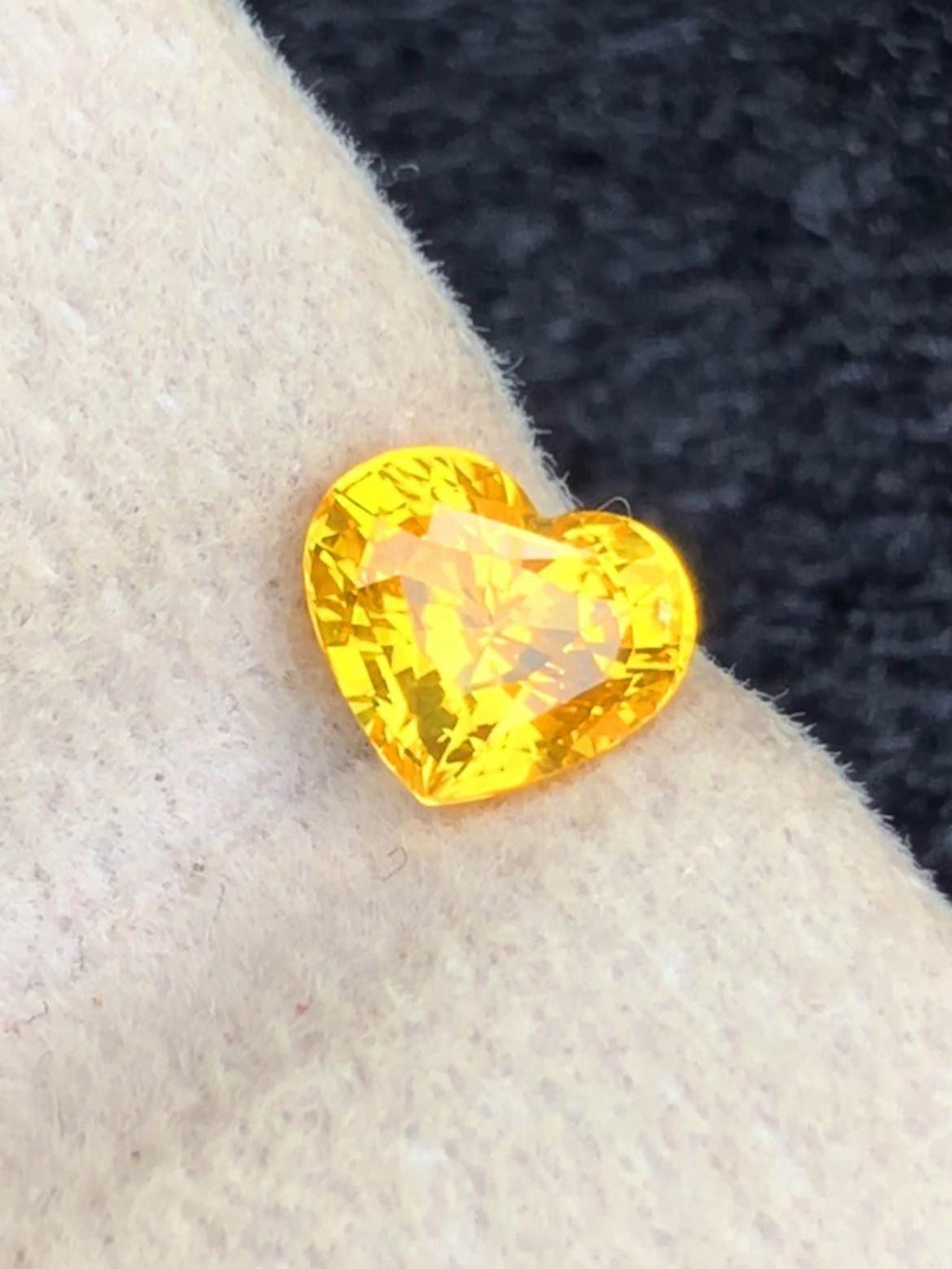 Yellow Sapphire 1.11ct Heart Cut • Vibrant Sri Lankan Gem