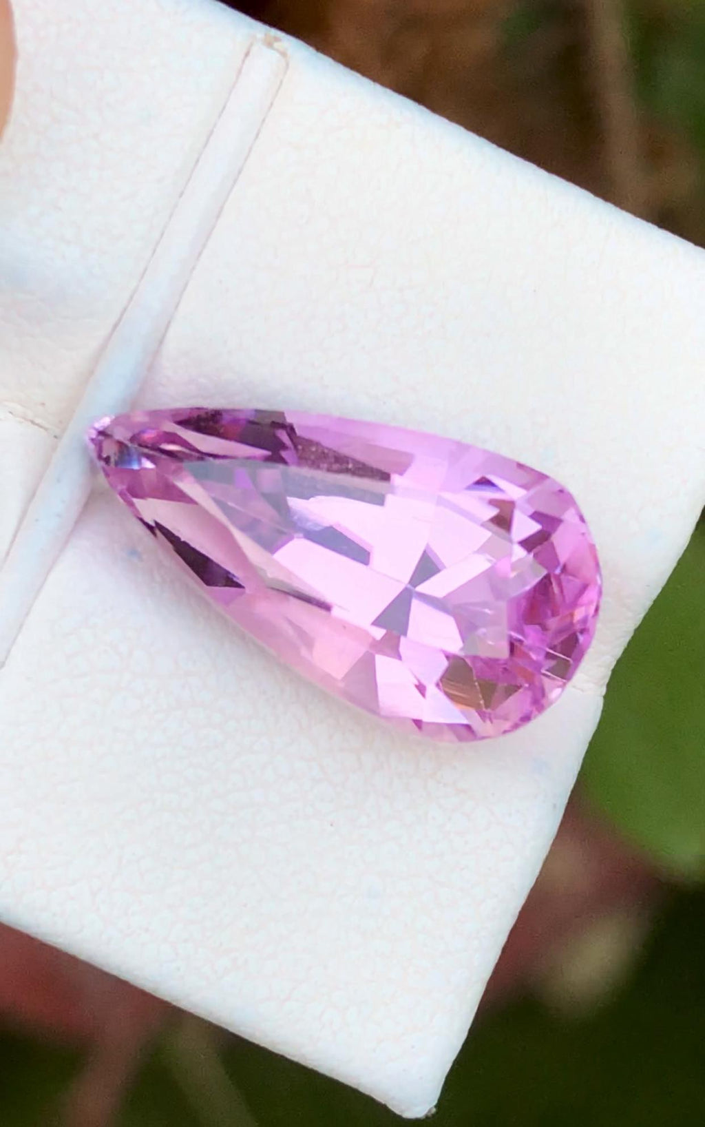 Pink Kunzite Gemstone: 12.05 CT Pear Shape, Afghanistan