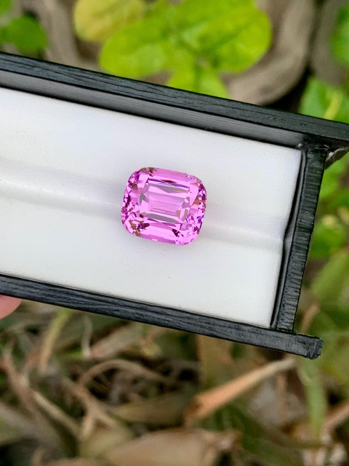 Natural Pink Kunzite Gemstone: 23.30 CT Cushion Cut, Afghanistan