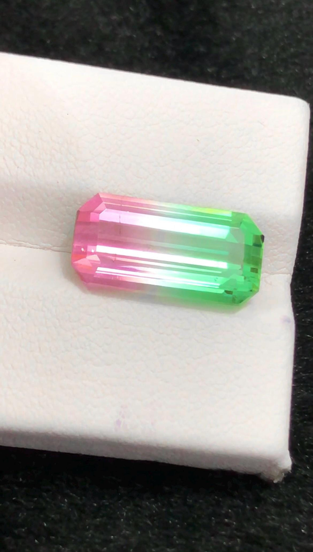 Bicolor Tourmaline 8 ct Emerald Cut – Pink Green Afghan Tourmaline