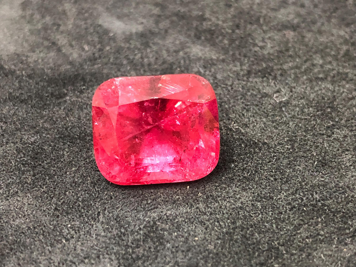 Rubellite 19.60ct Cushion Cut Deep Red Gemstone | Fine Collector’s Tourmaline from Afghanistan