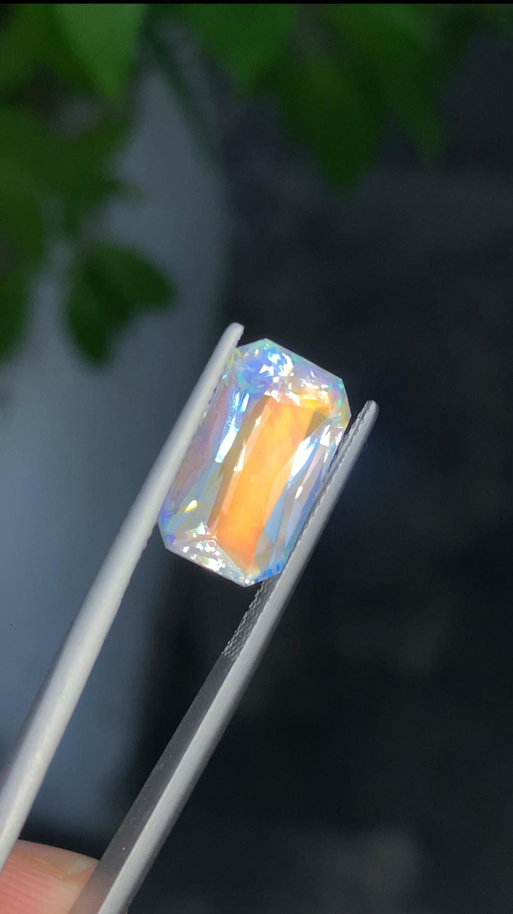 Rainbow Moonstone Gemstone: Flashy Blue Sheen, 9.80 ct Loose Stone