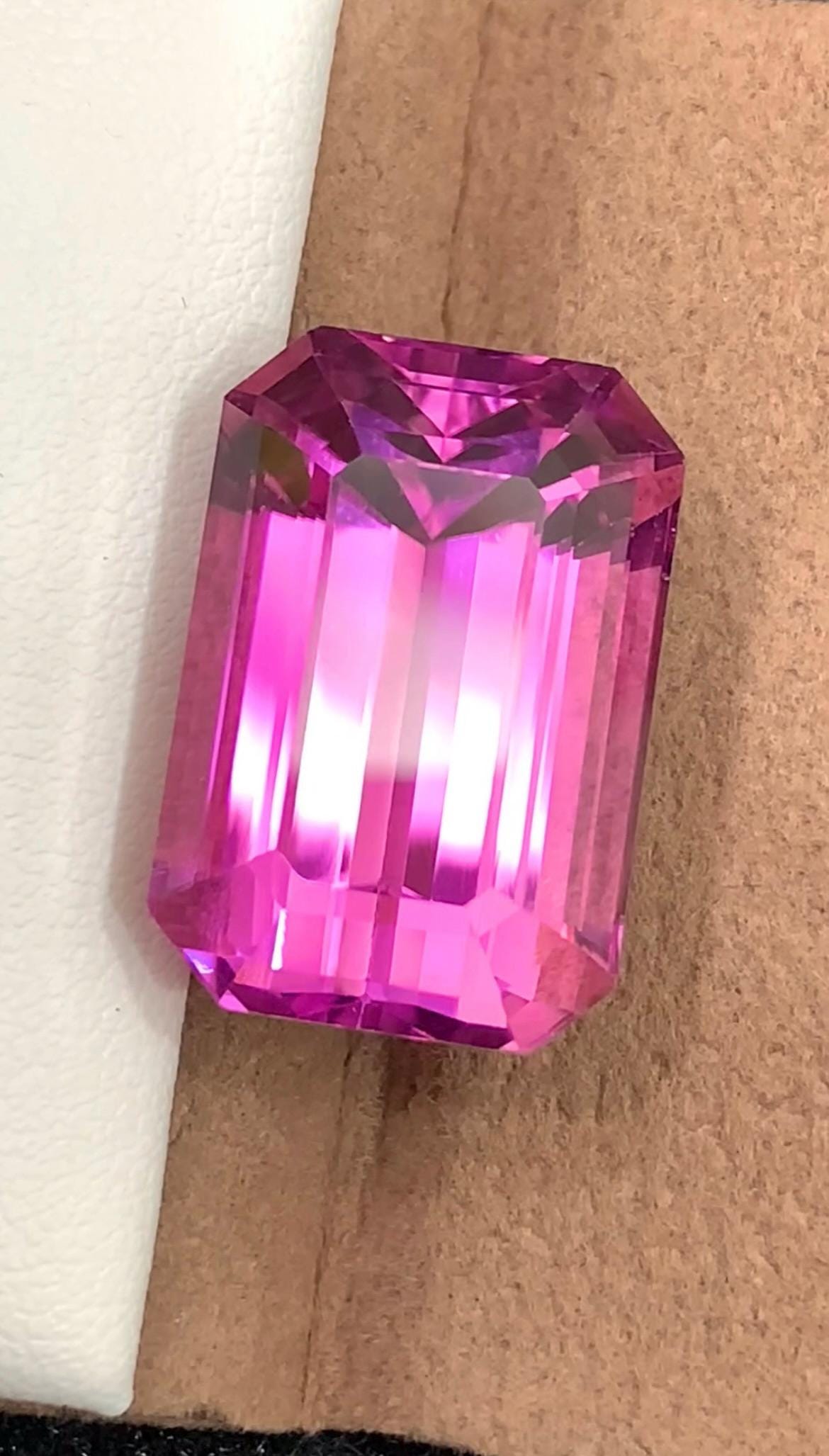 Pink Kunzite 38.20 Carat Emerald Cut Loose Gemstone from Afghanistan