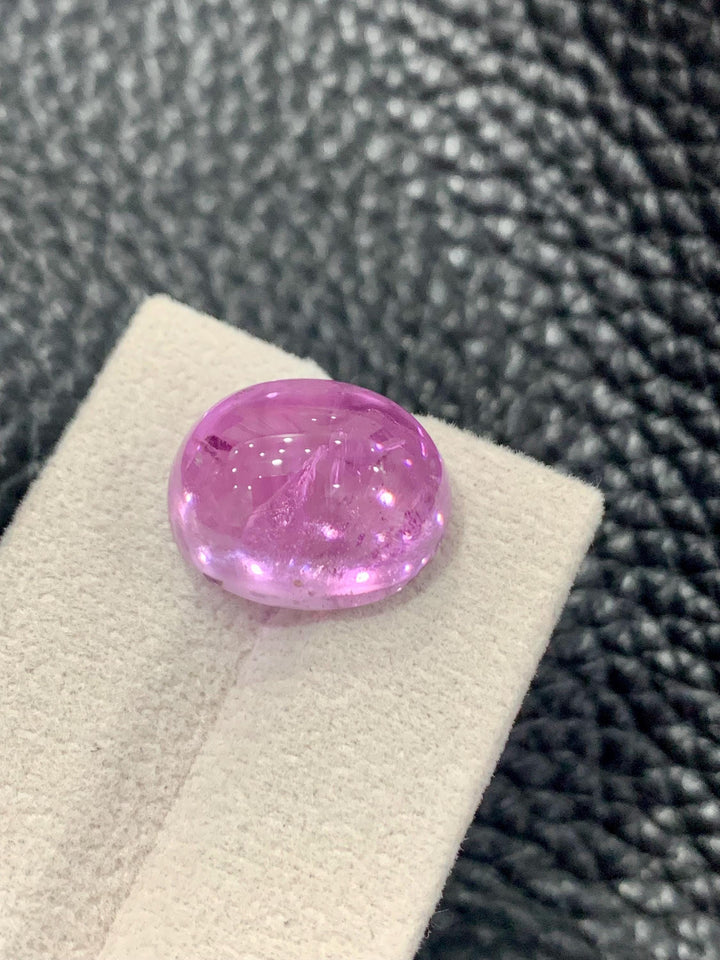 Pink Kunzite 20.30ct Oval Cabochon | Lustrous Afghan Gem