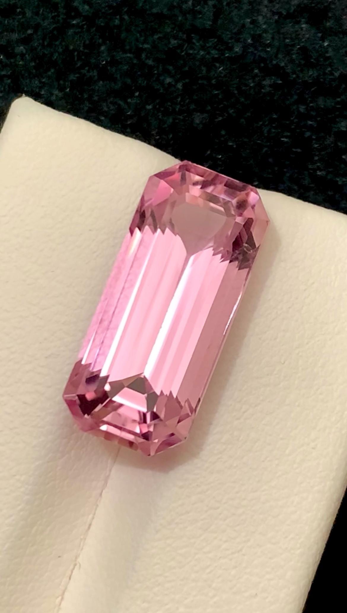 Pink Kunzite 14.80 Carat Elongated Emerald Cut Gemstone from Nuristan Afghanistan