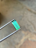 Emerald Cut Blue Green Tourmaline Gemstone: 2.90 CT, Afghanistan Origin