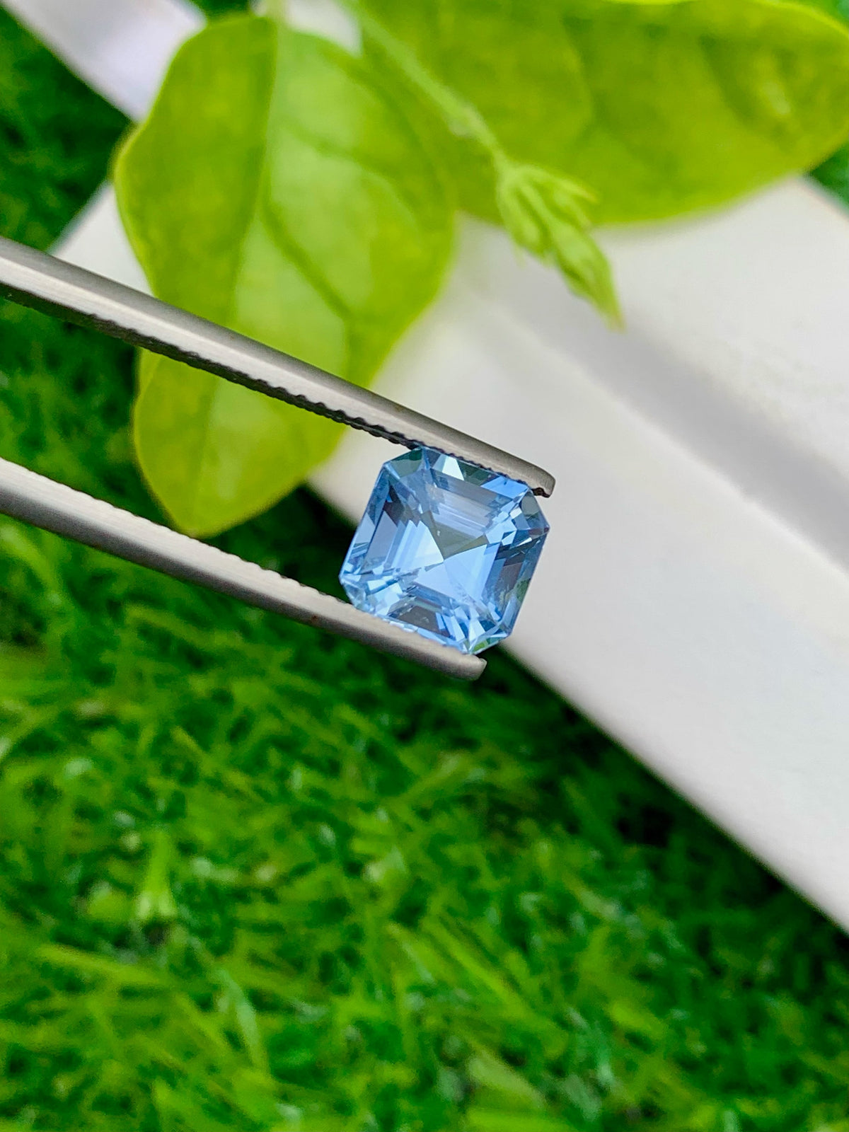 Santa Maria Aquamarine Gemstone: 2.05 Carat Asscher Cut Beryl