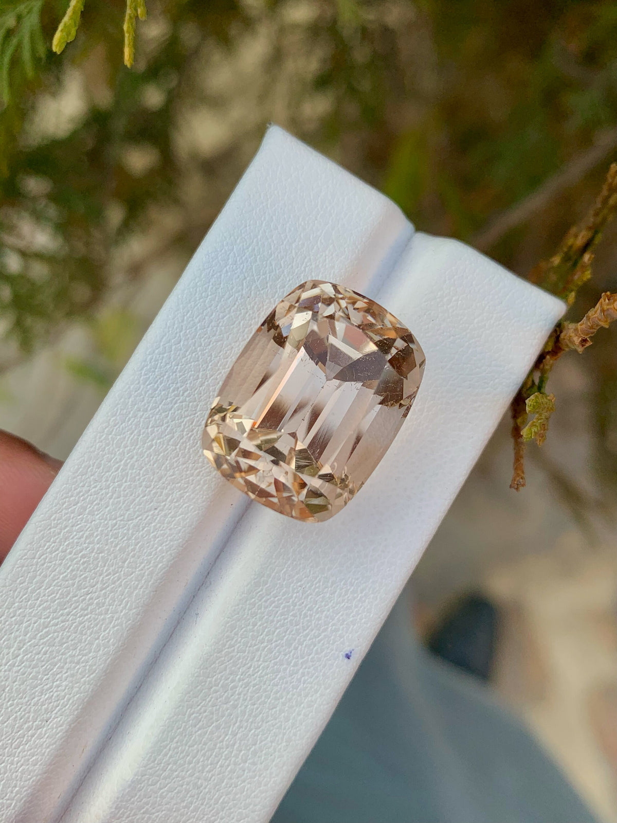 Natural Golden Topaz Gemstone: 37.80CT Faceted Cushion Cut
