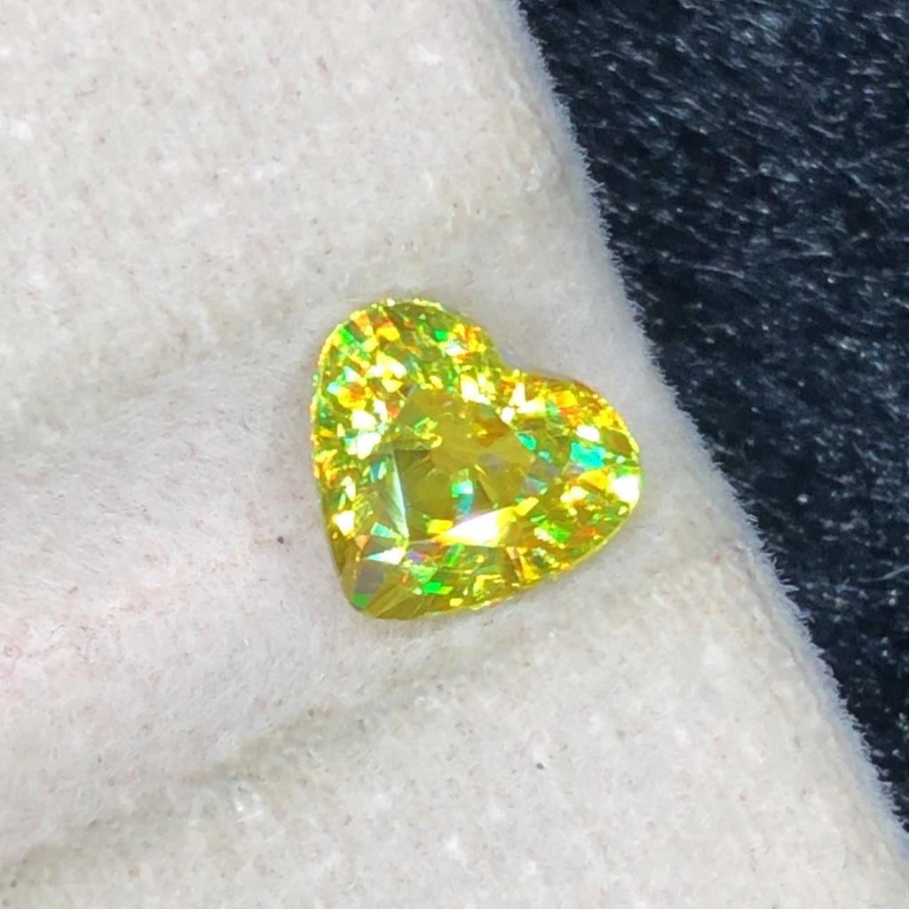 Yellow Sphene 1.20ct Heart Shape – Brilliant Fire from Pakistan