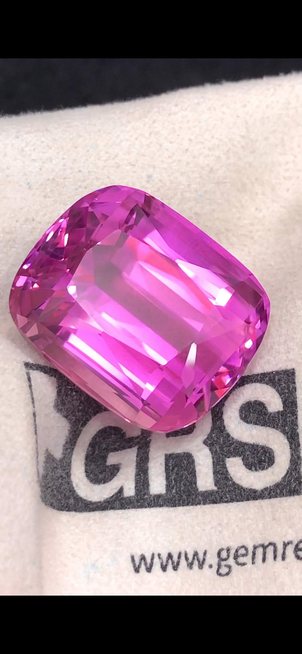 Natural Pink Kunzite Cushion Cut Gemstone – 91 Carats from Afghanistan