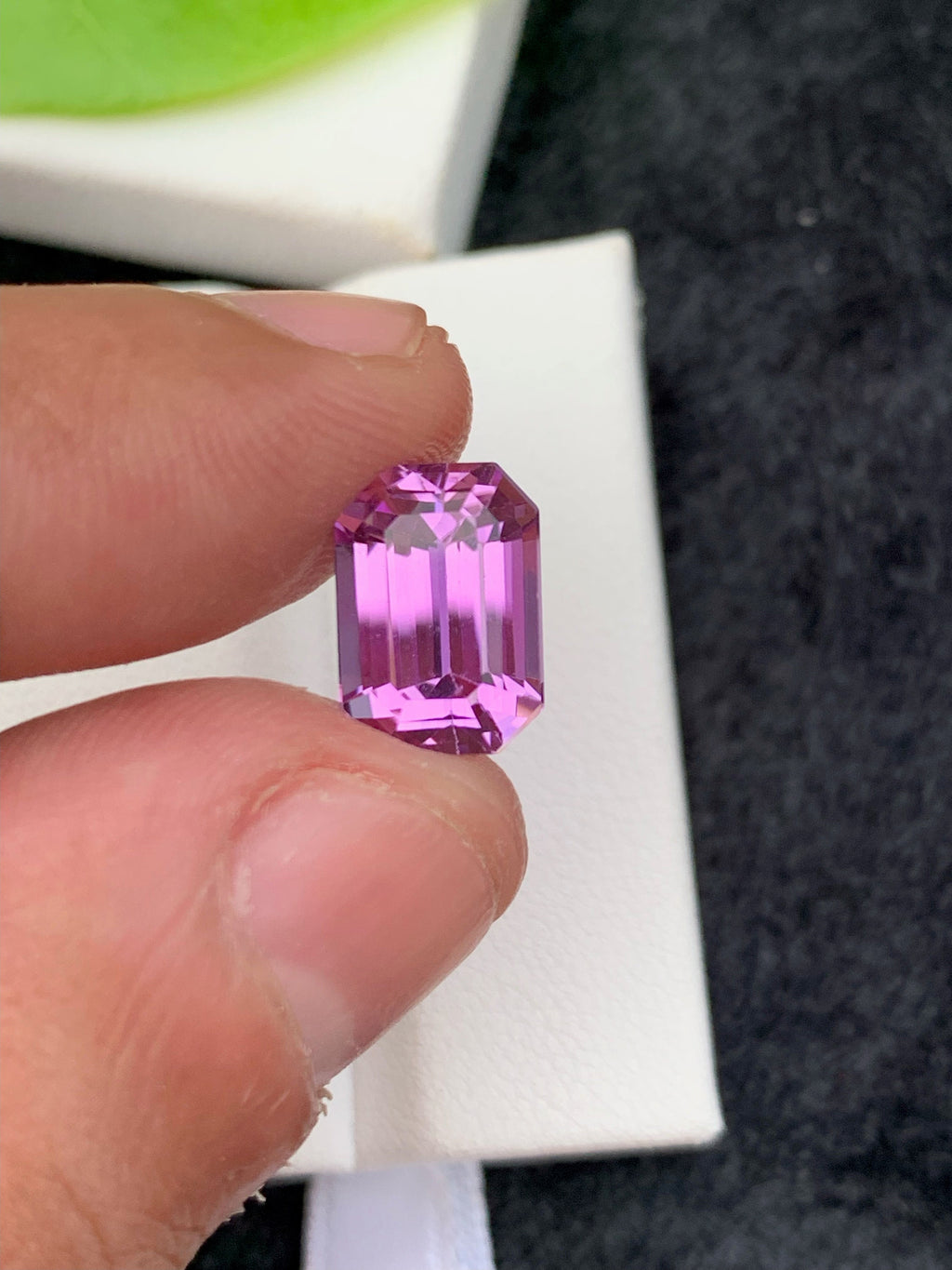 Deep Pink Kunzite Gemstone: 5.55 CT Emerald Cut Spodumene
