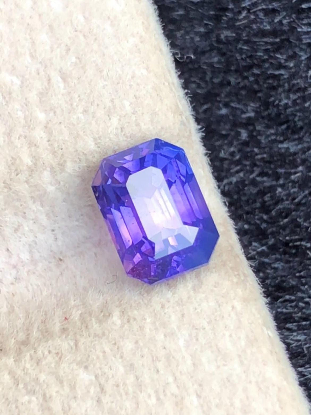 Royal Purple-Blue Sapphire 1.58ct Emerald Cut • Sri Lanka