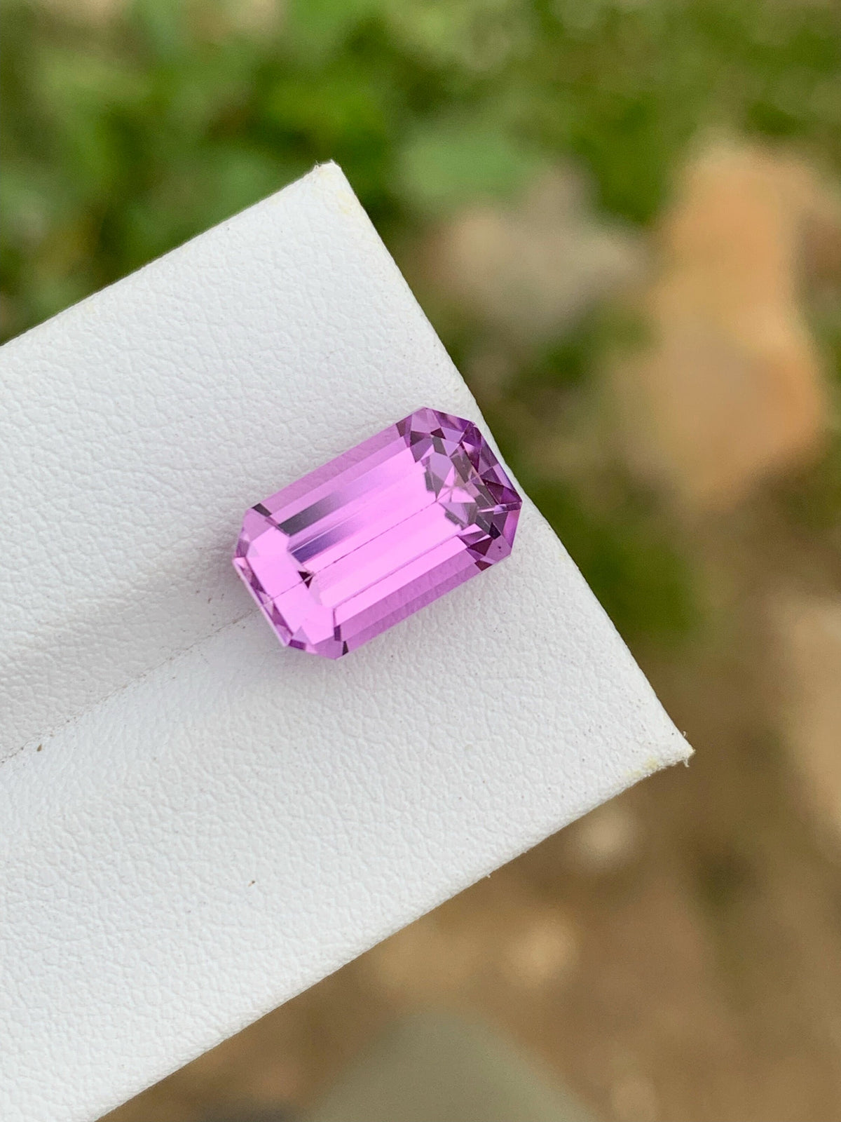 Emerald Cut Pink Kunzite Gemstone: Natural Faceted Spodumene, 7.50 CT
