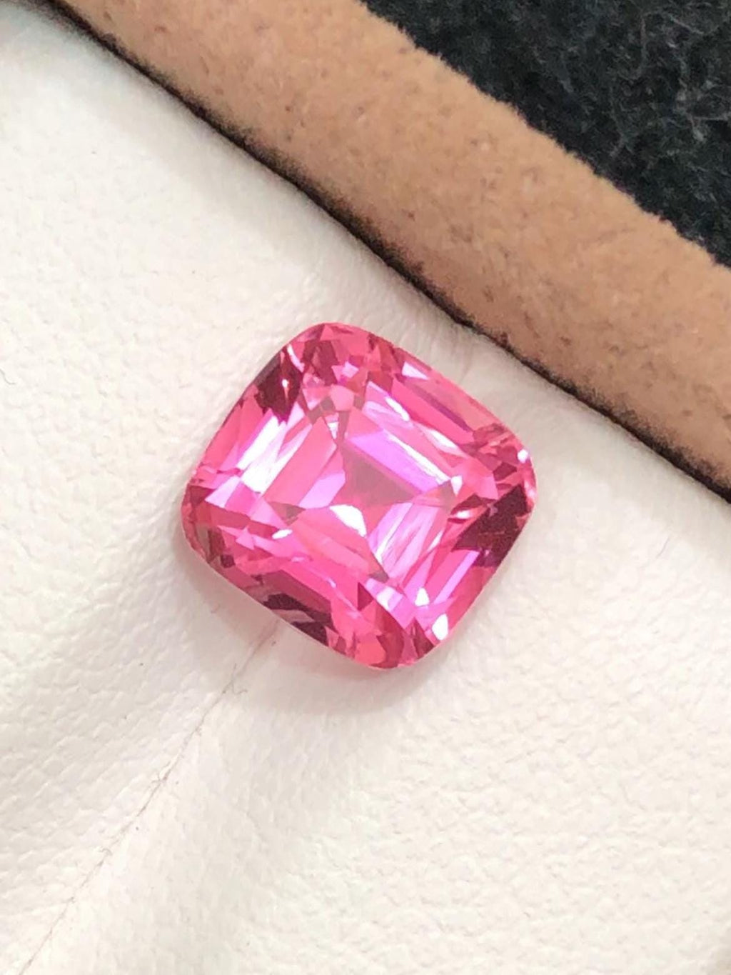 Neon Pink Rubellite 3.35ct Cushion Cut Madagascar