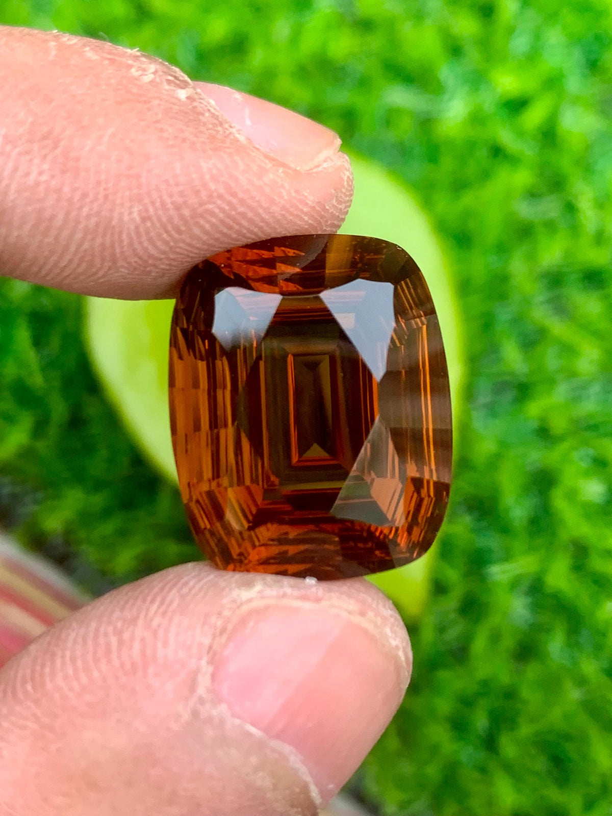 Mahogany Orange Citrine Gemstone: 19.60 CT Fancy Laser Cut