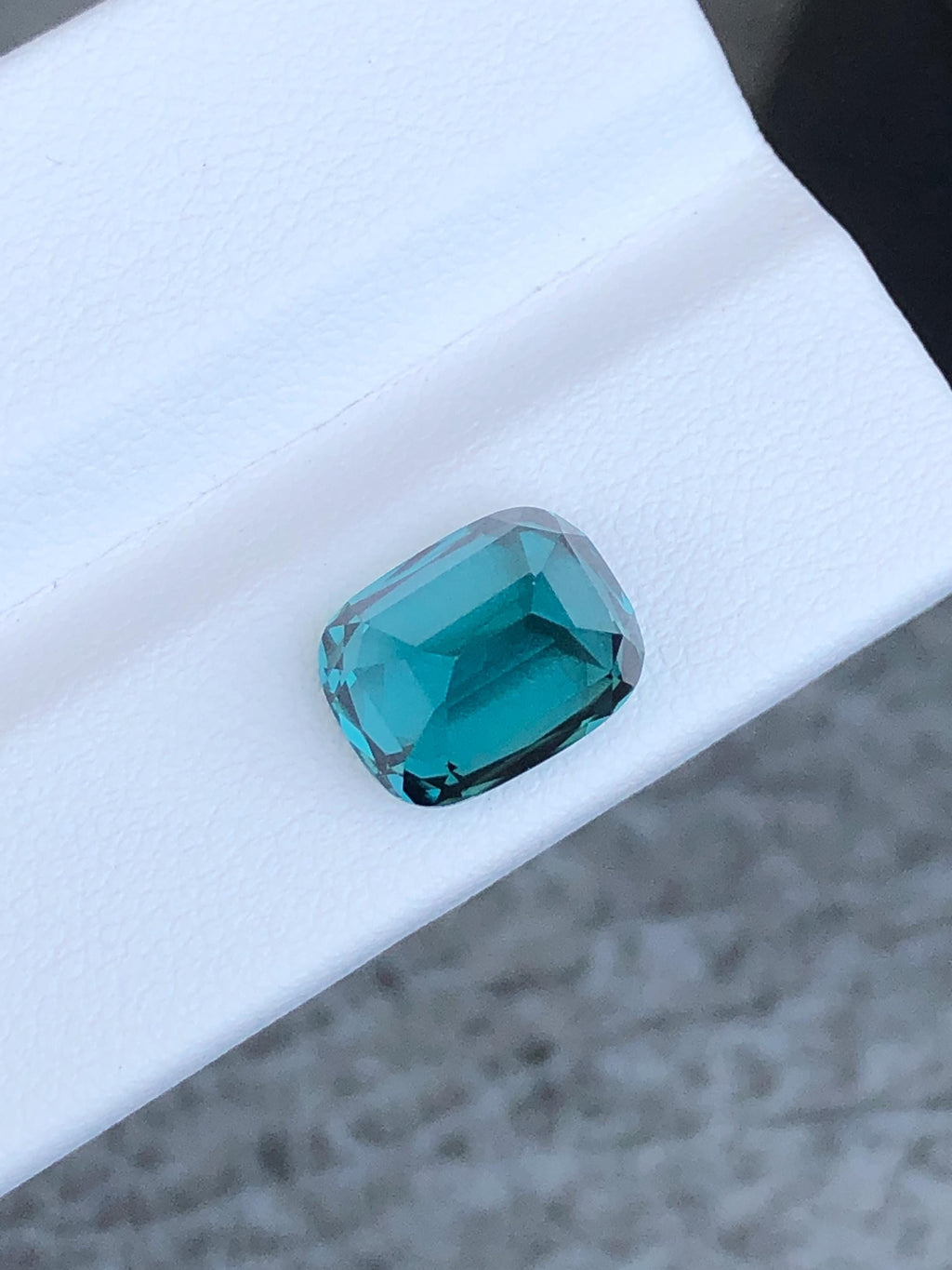 Gem Quality Lagoon Blue Tourmaline Gemstone: Cushion Cut October Birthstone, 5.20 CT