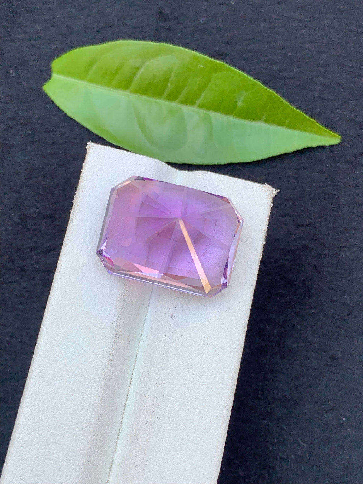 Pink Purple Amethyst Gemstone: Custom Cut Loose Gem (37 CT)