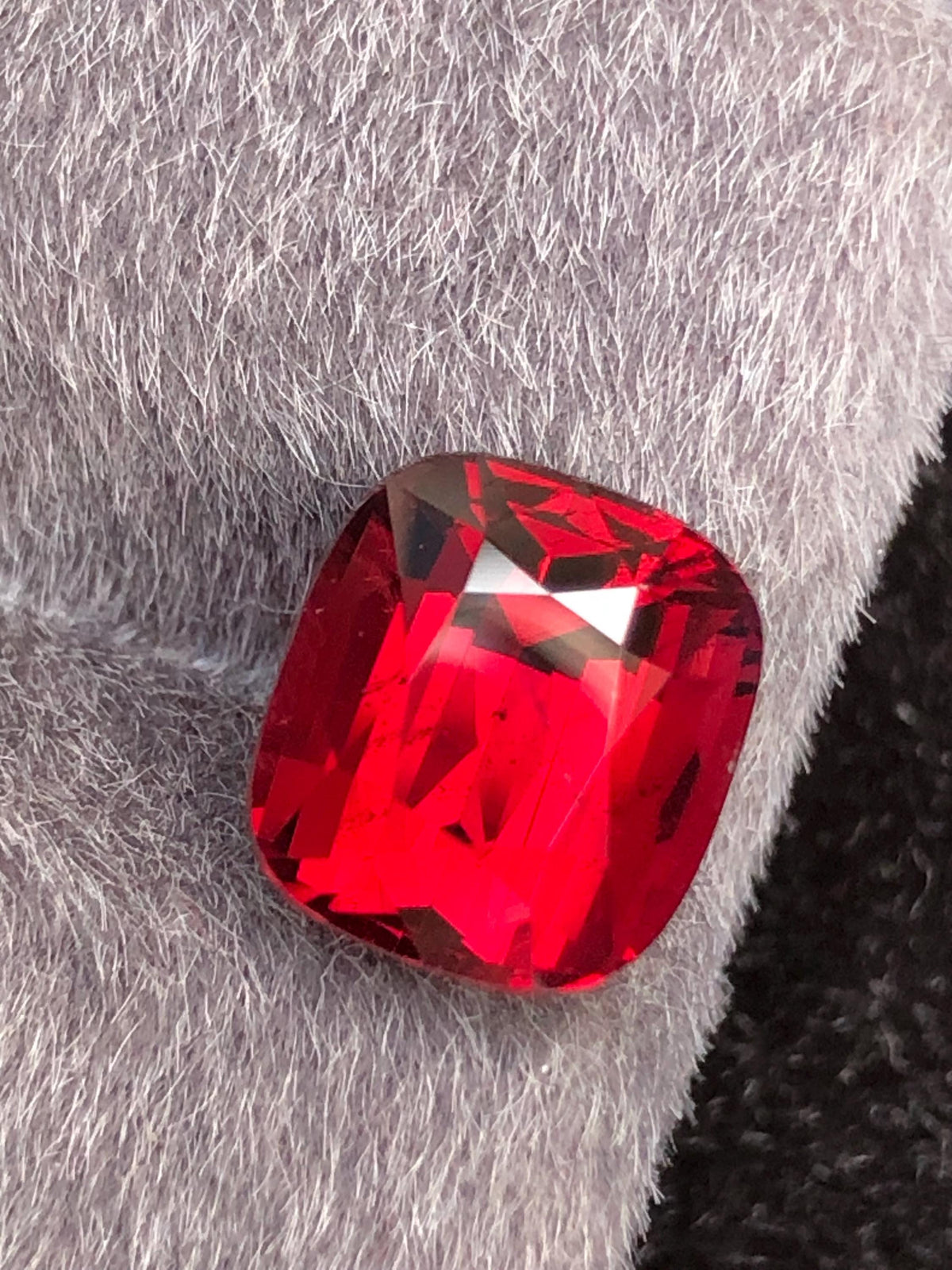 Reddish Rhodolite Garnet Cushion Cut 5.18 ct from Tanga Mine Tanzania