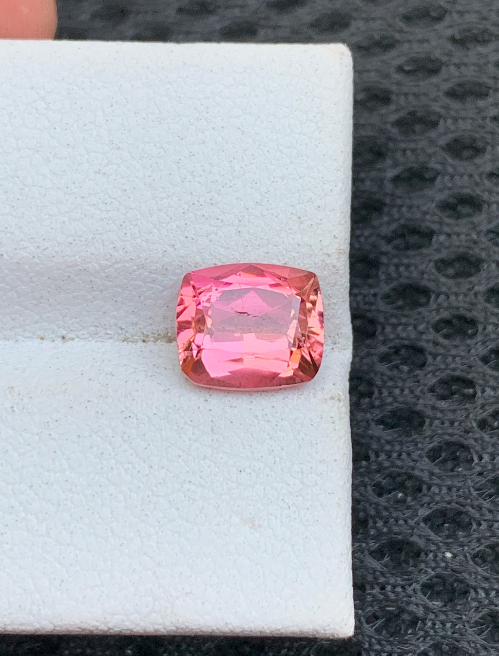 Natural Pink Tourmaline Gemstone: Cushion Cut, 2.20 Carat