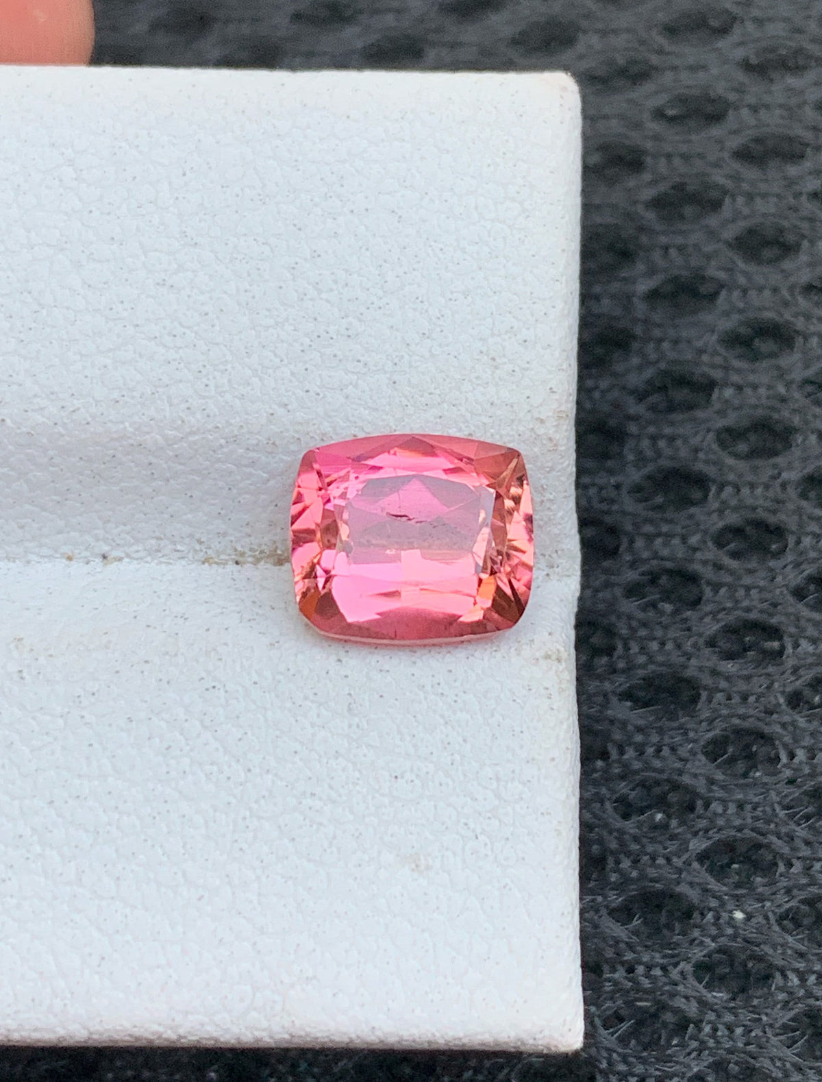 Natural Pink Tourmaline Gemstone: Cushion Cut, 2.20 Carat
