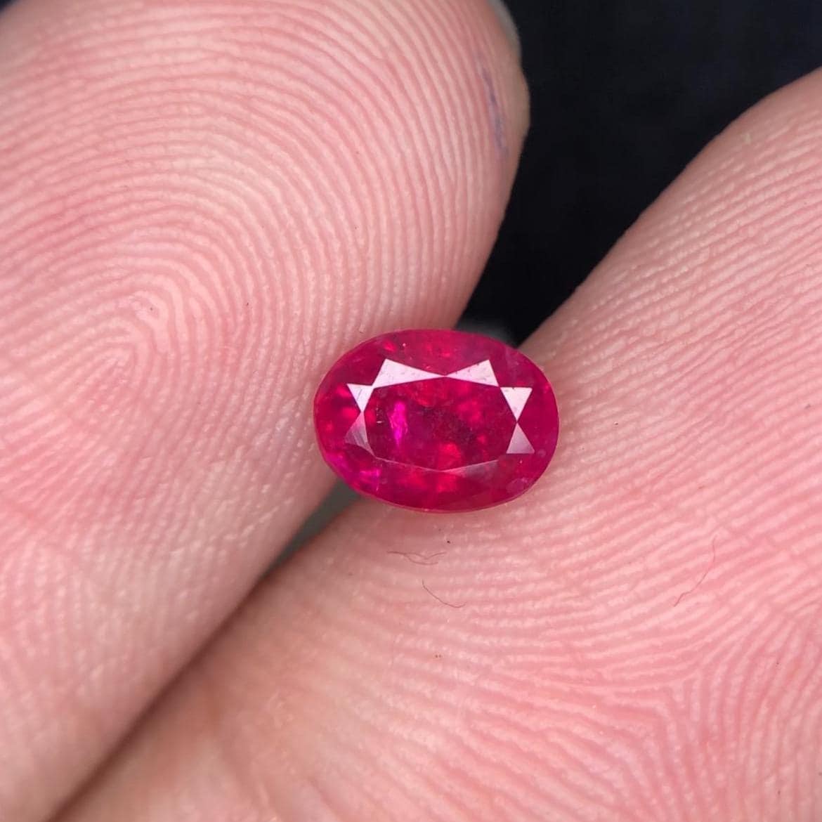 Ruby 0.90 Carat Oval Cut Loose Gemstone from Jagdalak, Afghanistan