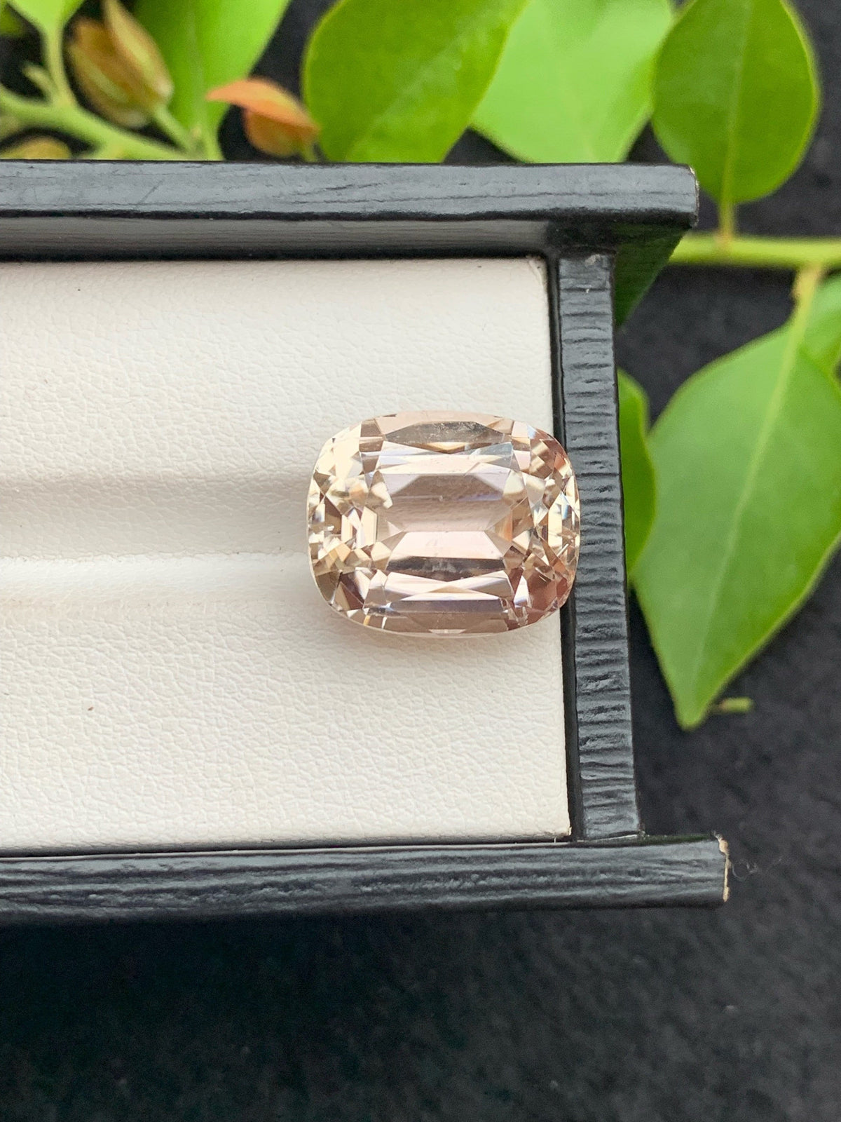 Yellow Kunzite Gemstone: 17.25 Carat Cushion Cut Triphane